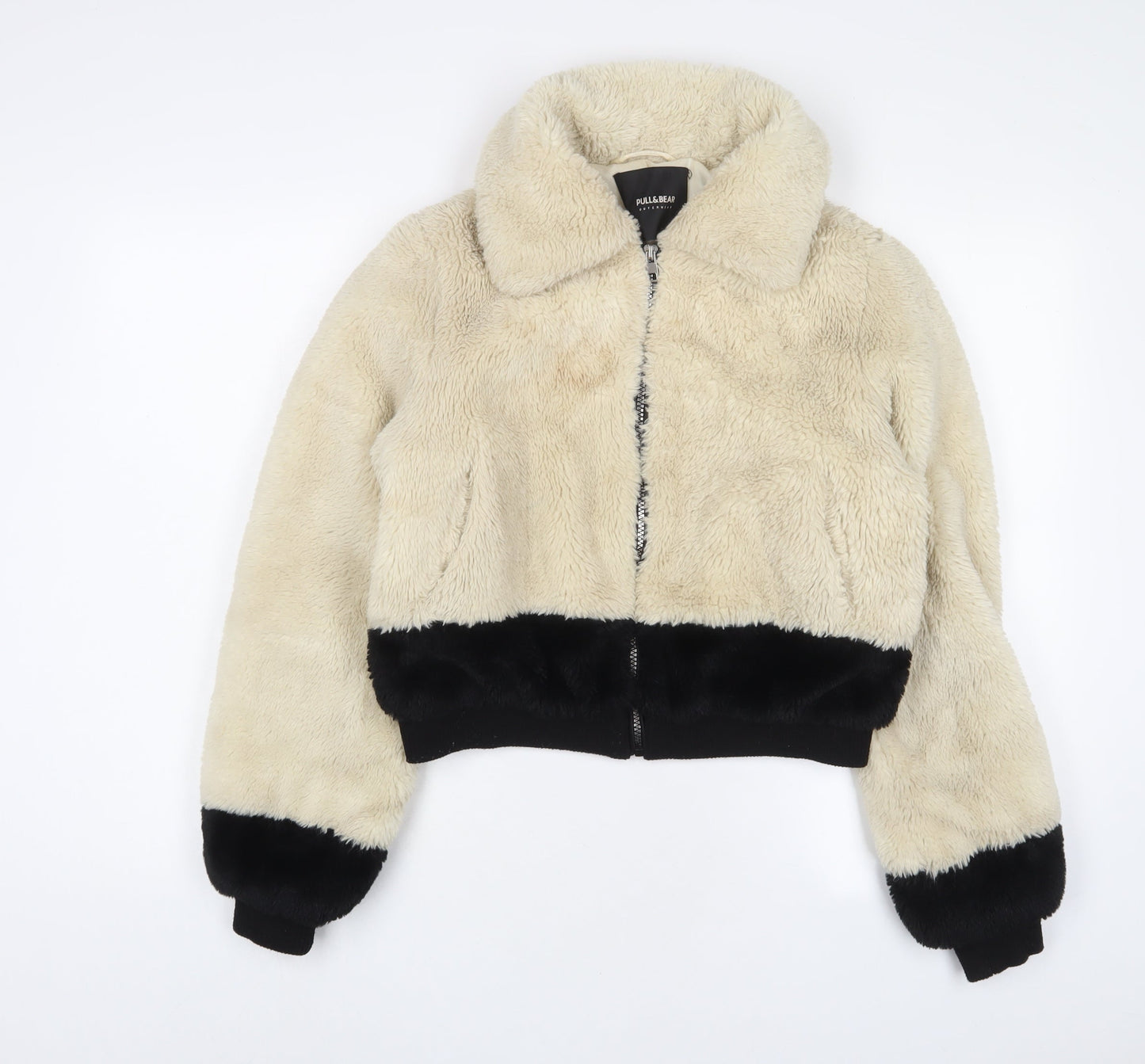 Pull&Bear Womens Beige Jacket Size S Zip