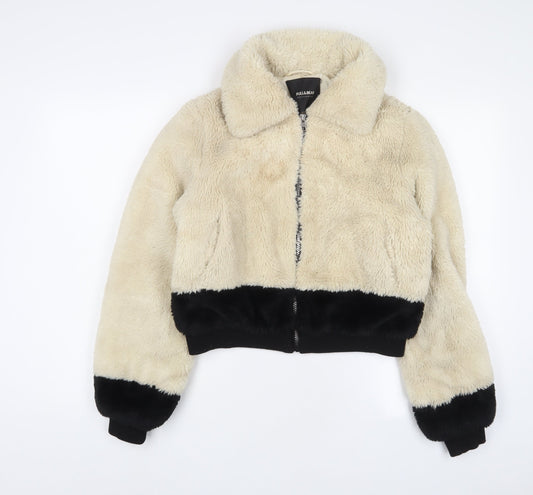 Pull&Bear Womens Beige Jacket Size S Zip
