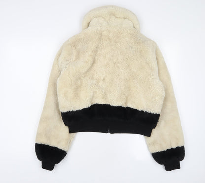 Pull&Bear Womens Beige Jacket Size S Zip