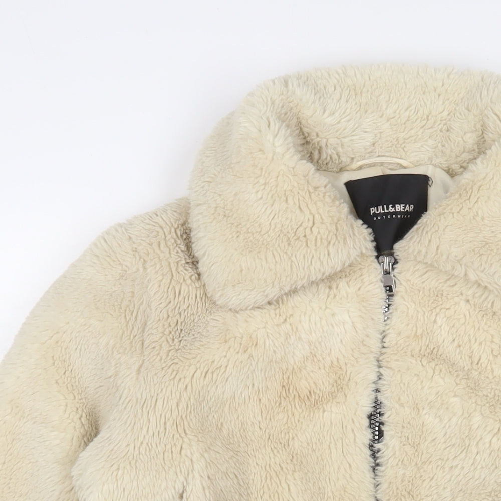 Pull&Bear Womens Beige Jacket Size S Zip