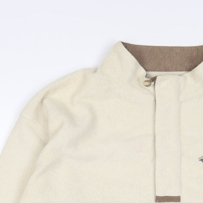 GEAR FOR SPORTS Womens Beige Polyester Pullover Sweatshirt Size L Button