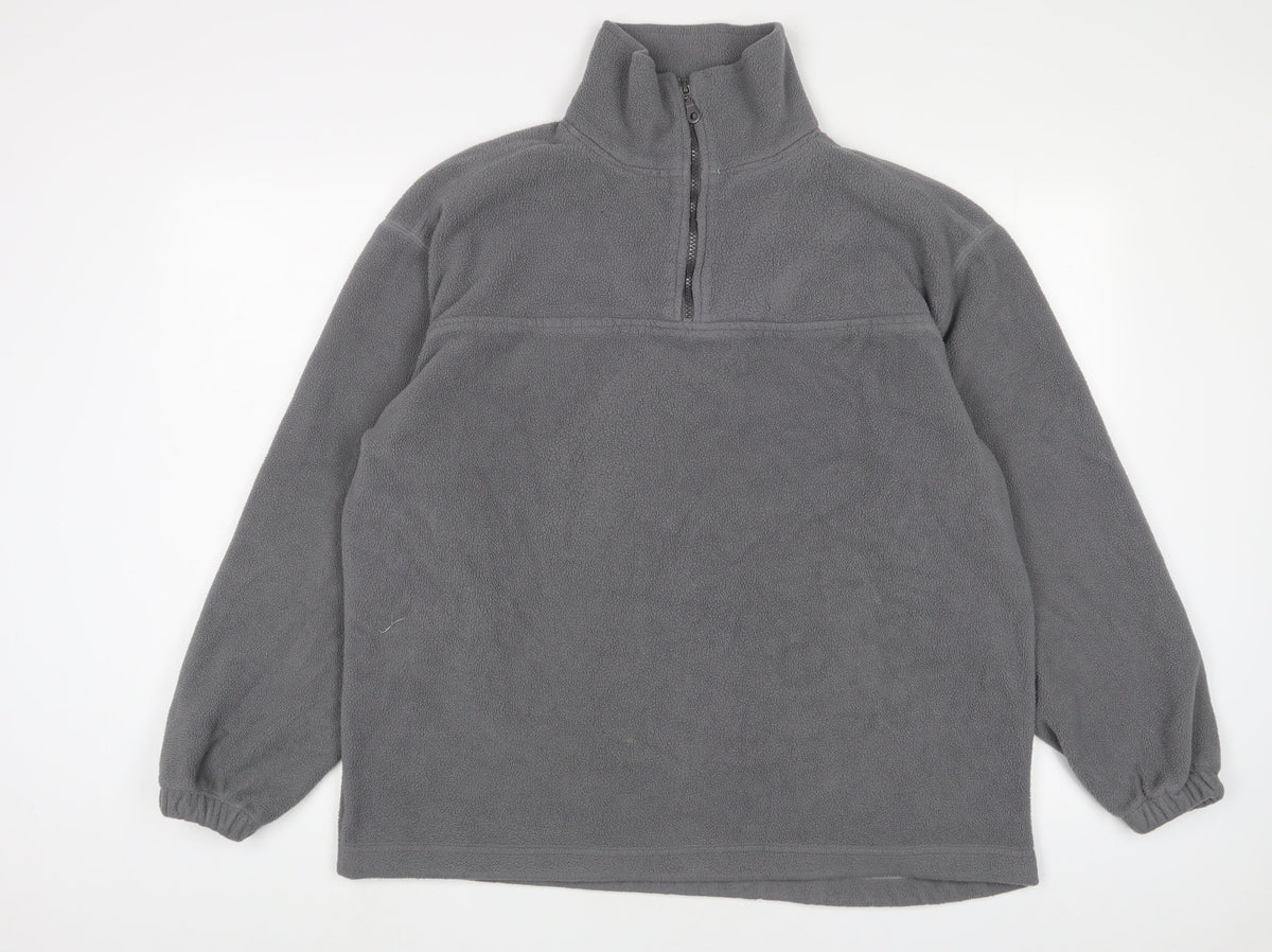 Soks Mens Grey Polyester Pullover Sweatshirt Size L