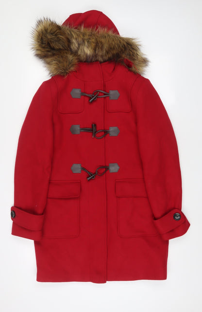 Womens UK Size 8 Marks and Spencer Red Overcoat
