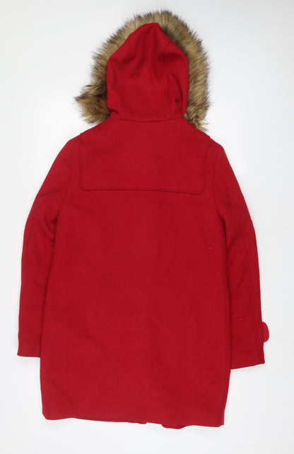 Womens UK Size 8 Marks and Spencer Red Overcoat