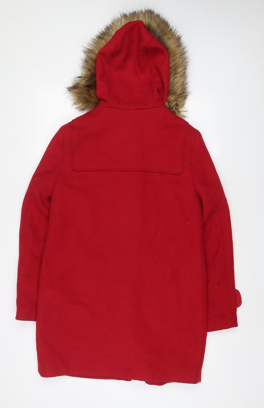 Womens UK Size 8 Marks and Spencer Red Overcoat