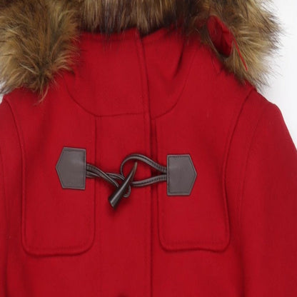 Womens UK Size 8 Marks and Spencer Red Overcoat