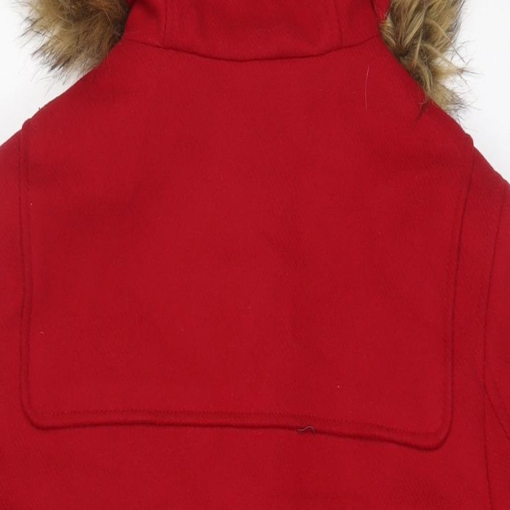 Womens UK Size 8 Marks and Spencer Red Overcoat
