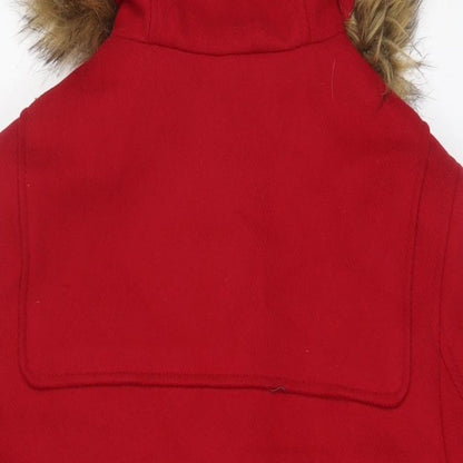 Womens UK Size 8 Marks and Spencer Red Overcoat