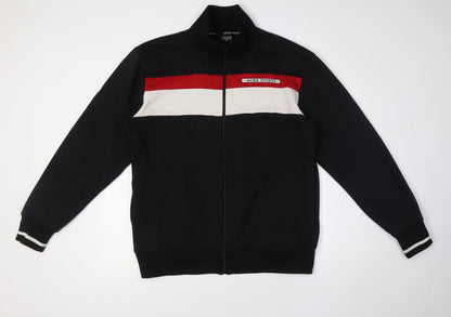 Murk Sports Mens Black Cotton Full Zip Sweatshirt Size XL