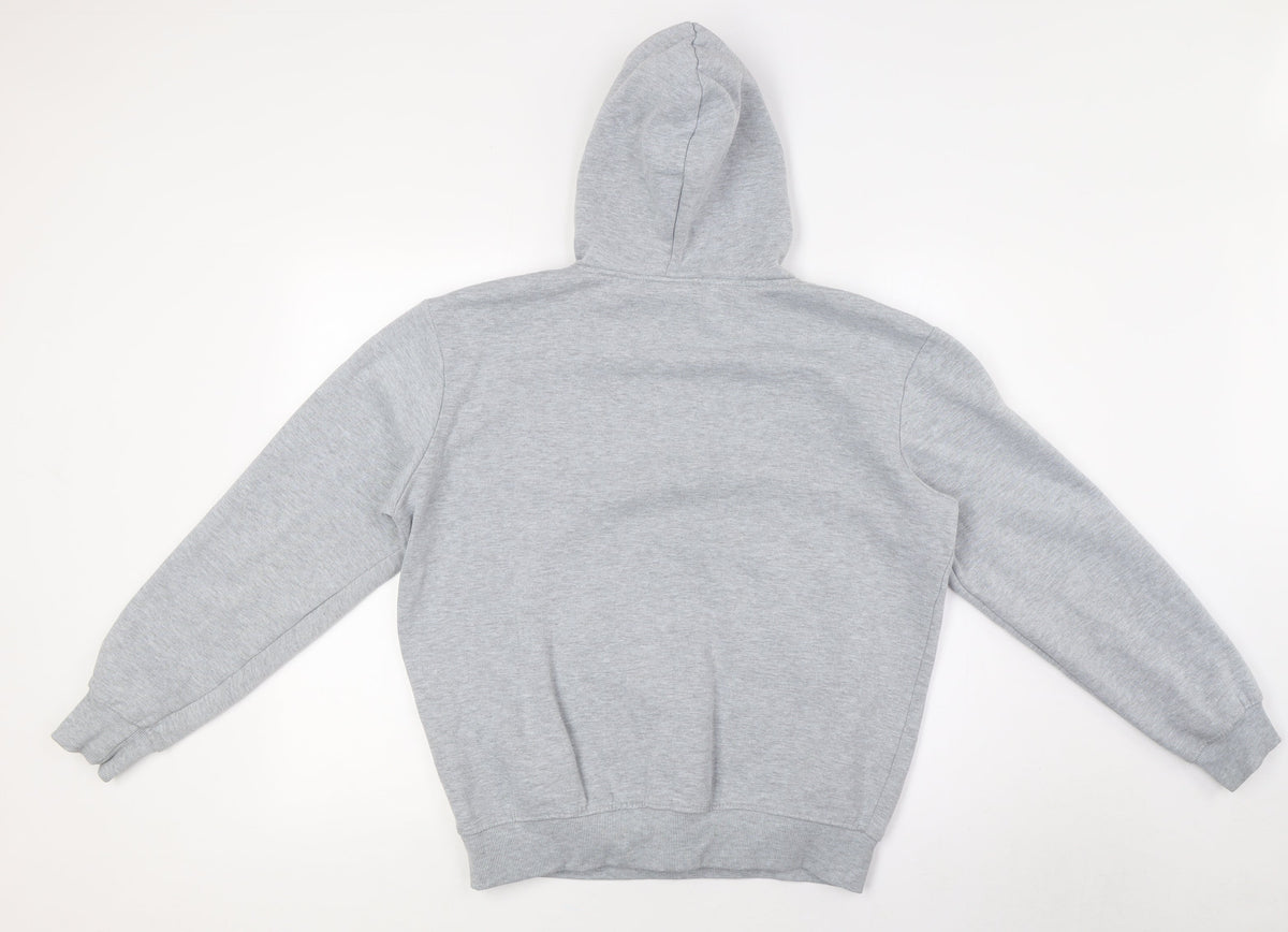 Kiwi Silver Womens Grey Polyester Pullover Hoodie Size S
