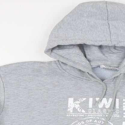 Kiwi Silver Womens Grey Polyester Pullover Hoodie Size S