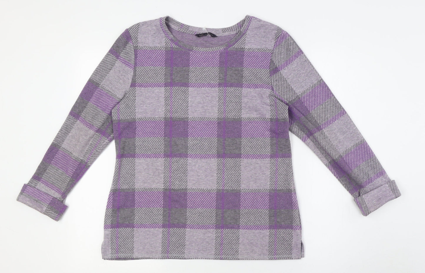 Womens UK Size 10 Marks and Spencer Purple Basic Button-Up