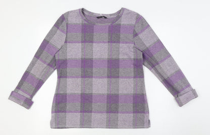 Womens UK Size 10 Marks and Spencer Purple Basic Button-Up