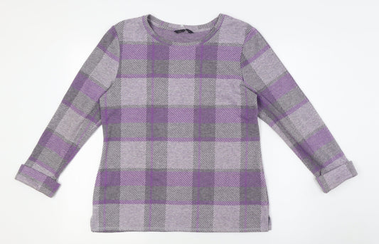 Womens UK Size 10 Marks and Spencer Purple Basic Button-Up