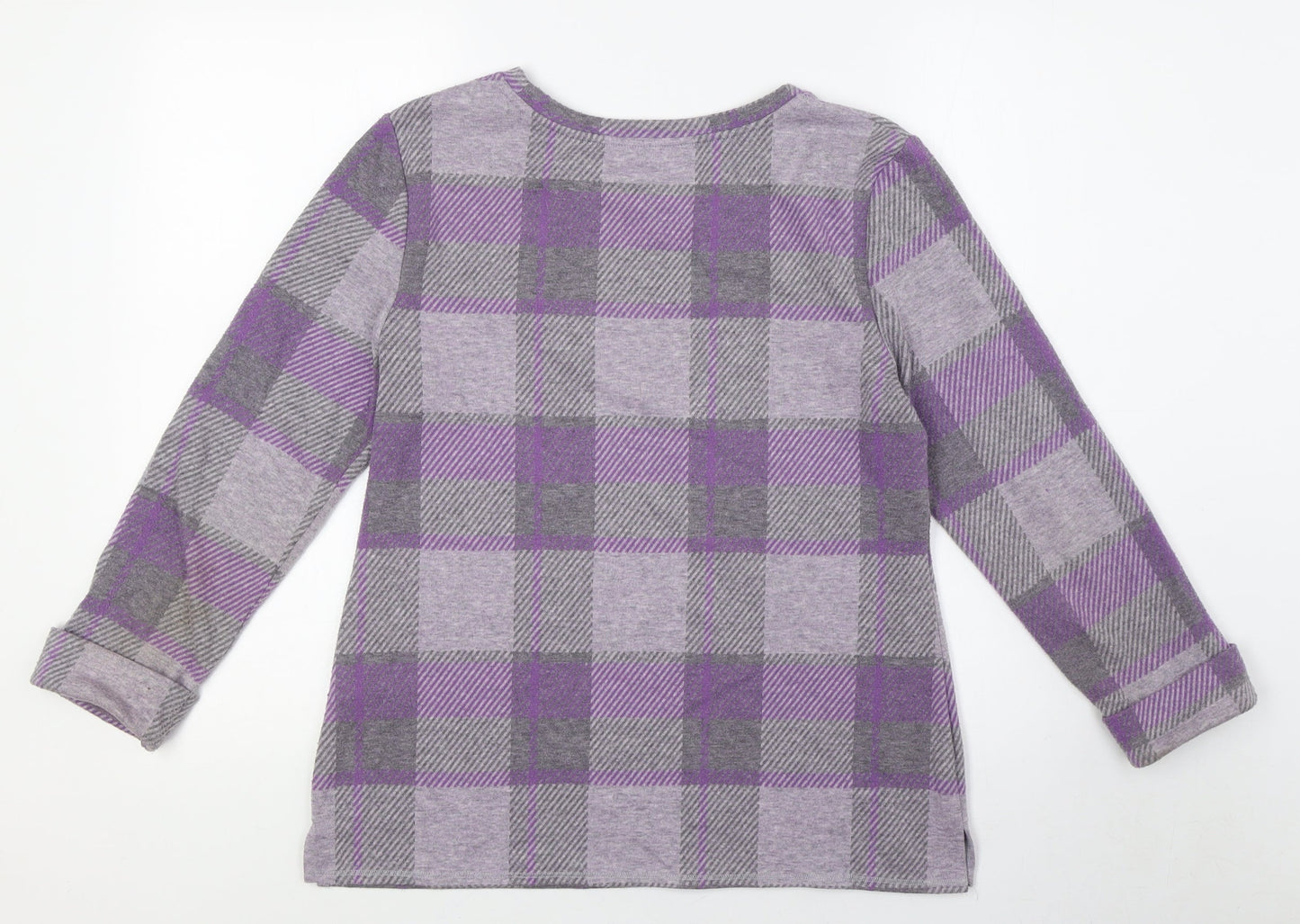 Womens UK Size 10 Marks and Spencer Purple Basic Button-Up