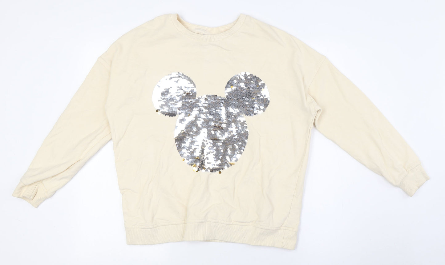 Womens UK Size 10 Disney Ivory Pullover Sweatshirt
