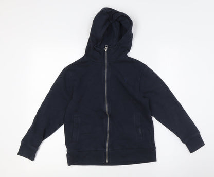 NEXT Boys Blue Cotton Full Zip Hoodie Size 9 Years Zip