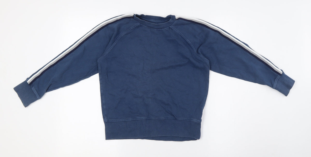 Next Boys Blue Cotton Pullover Sweatshirt Size 9 Years