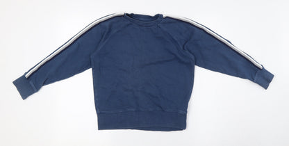 Next Boys Blue Cotton Pullover Sweatshirt Size 9 Years