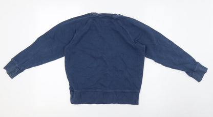 Next Boys Blue Cotton Pullover Sweatshirt Size 9 Years