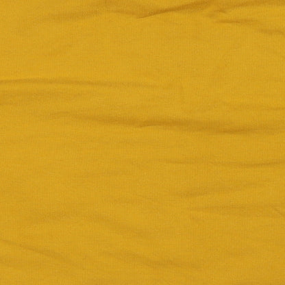 Zara Womens Yellow Cotton Pullover Sweatshirt Size L