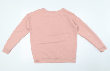 Womens UK Size 8 M&Co Pink Pullover Jumper