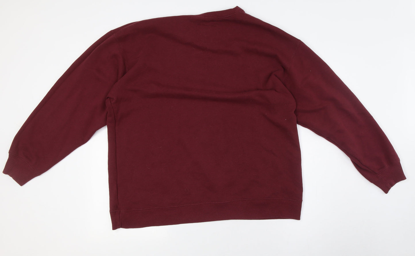 Hollister Womens Red Cotton Pullover Sweatshirt Size S
