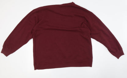 Hollister Womens Red Cotton Pullover Sweatshirt Size S