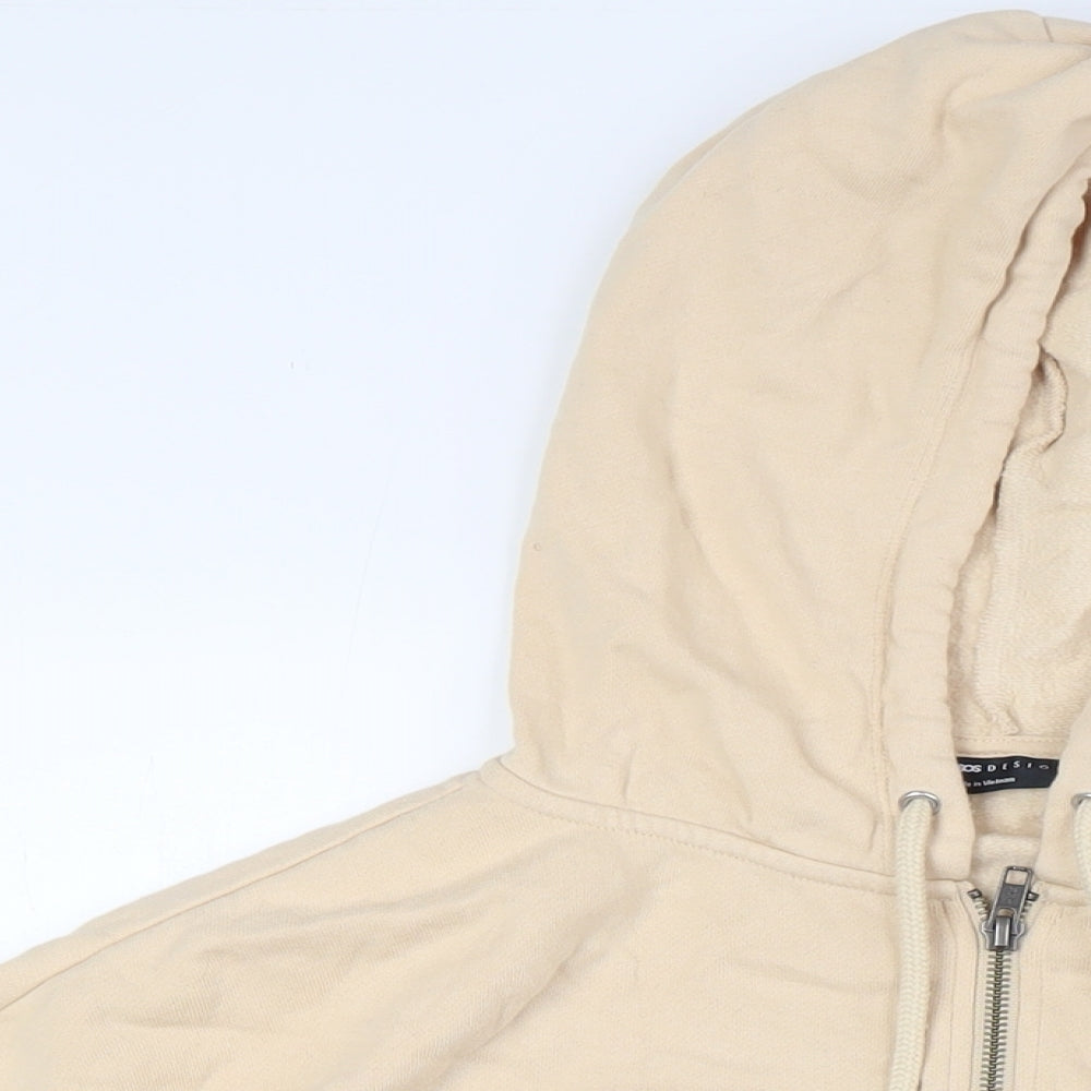 Womens UK Size 10 ASOS Beige Full Zip Hoodie