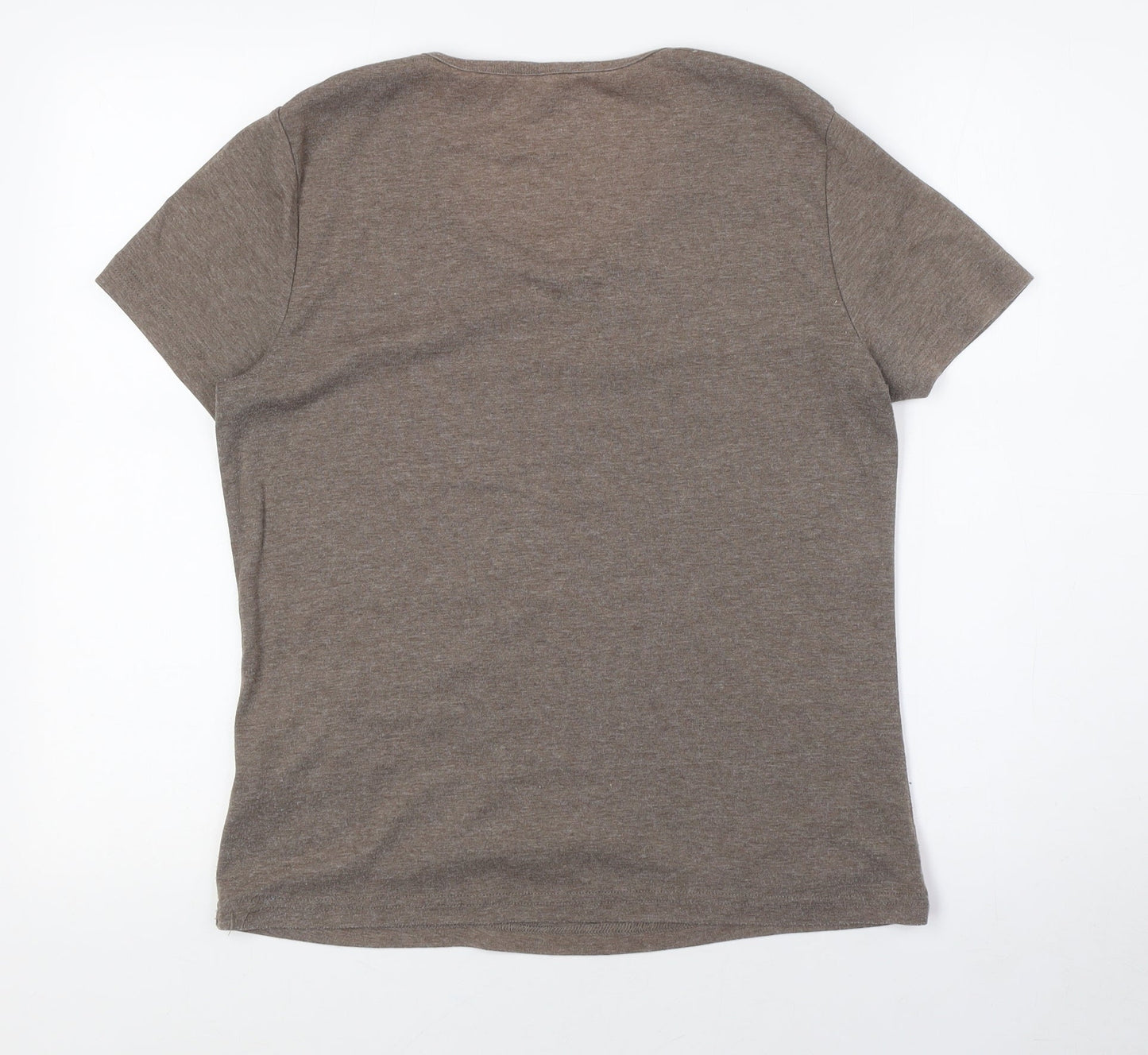 Womens UK Size M BM Beige Basic T-Shirt