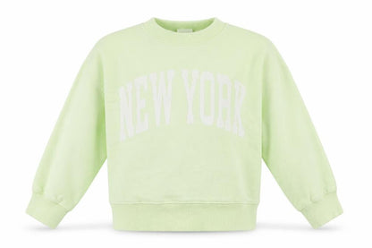 Zara Girls Green Cotton Pullover Sweatshirt Size 6 Years - NewYork