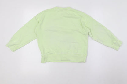 Zara Girls Green Cotton Pullover Sweatshirt Size 6 Years - NewYork