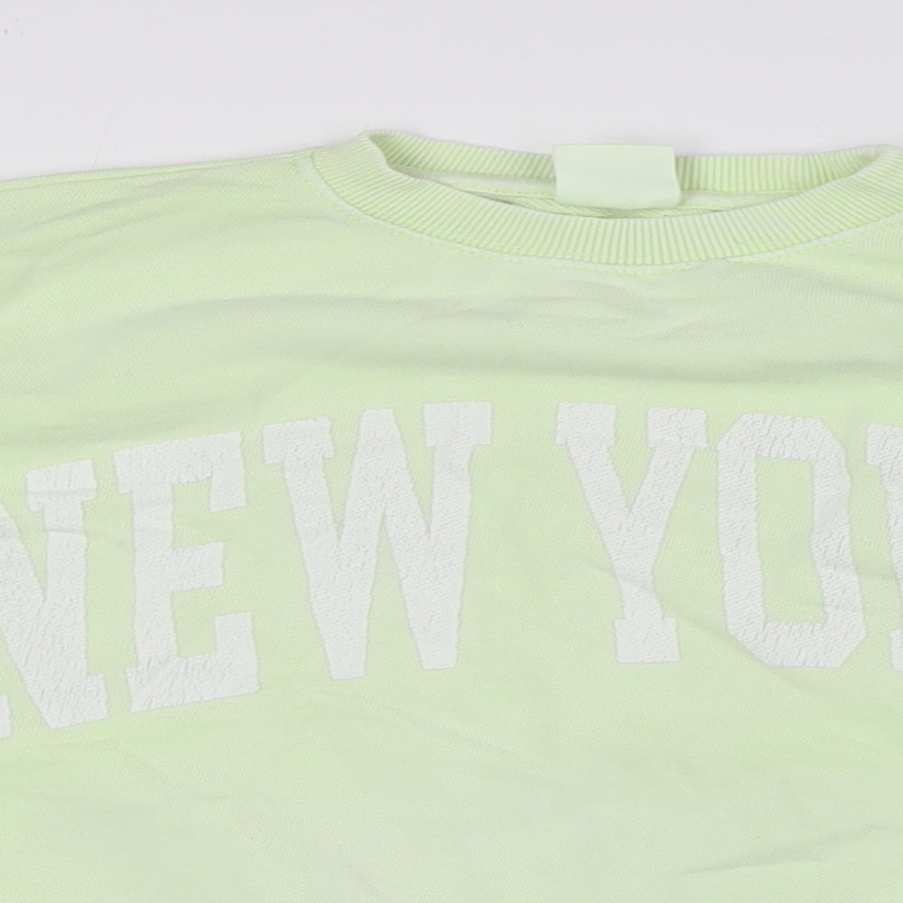 Zara Girls Green Cotton Pullover Sweatshirt Size 6 Years - NewYork