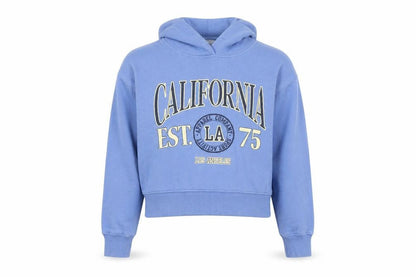 Zara Girls Blue Cotton Pullover Hoodie Size 6-7 Years - California