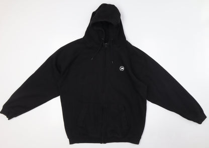Patrick Womens Black Cotton Full Zip Hoodie Size M Zip