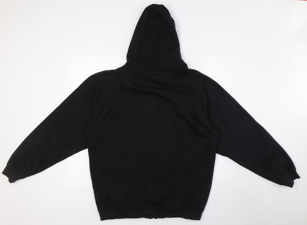 Patrick Womens Black Cotton Full Zip Hoodie Size M Zip