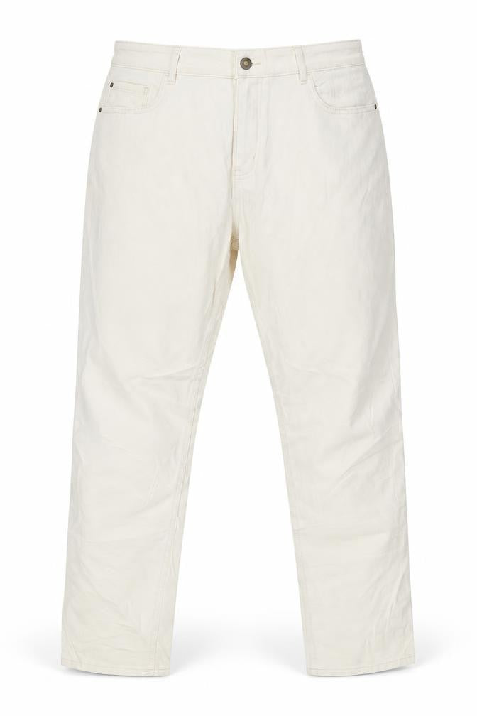 Womens UK Size 20 Marks and Spencer Slim Fit Straight Ivory Jeans