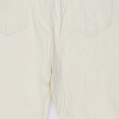 Womens UK Size 20 Marks and Spencer Slim Fit Straight Ivory Jeans