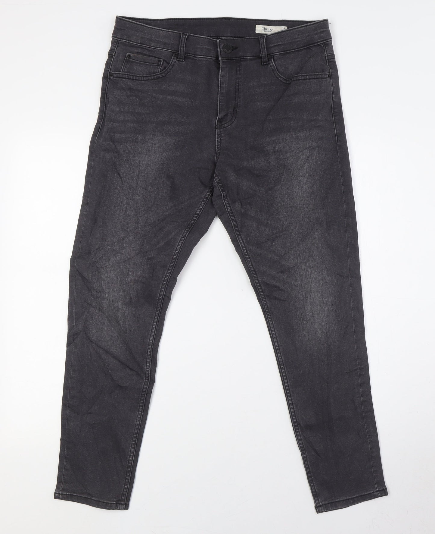 Womens UK Size 12 Marks and Spencer Slim Fit Skinny Grey Jeans