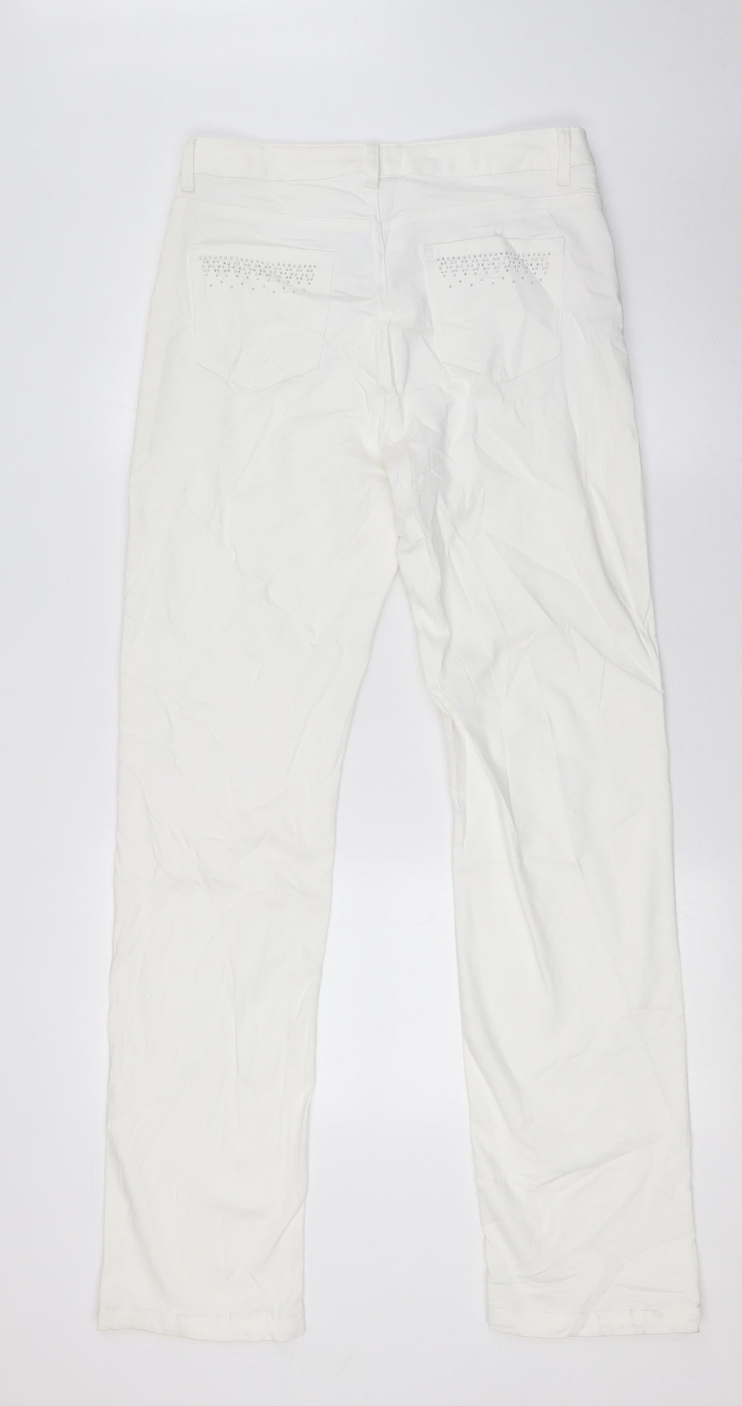 Womens UK Size 12 Marks and Spencer Regular Fit Skinny White Jeans