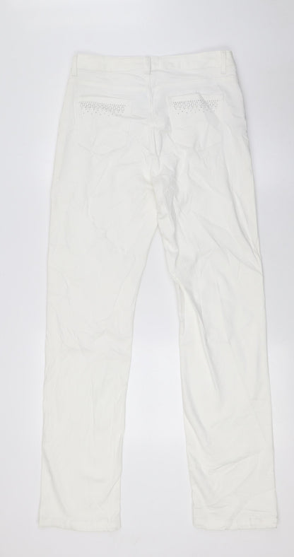 Womens UK Size 12 Marks and Spencer Regular Fit Skinny White Jeans