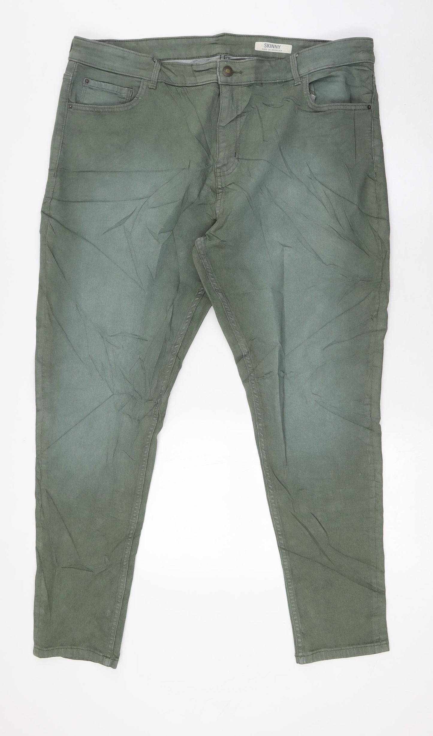 Womens UK Size 20 Marks and Spencer Regular Fit Skinny Green Jeans