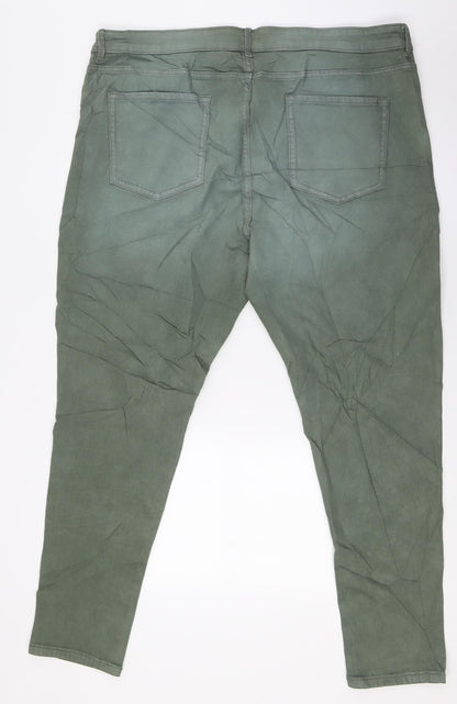 Womens UK Size 20 Marks and Spencer Regular Fit Skinny Green Jeans