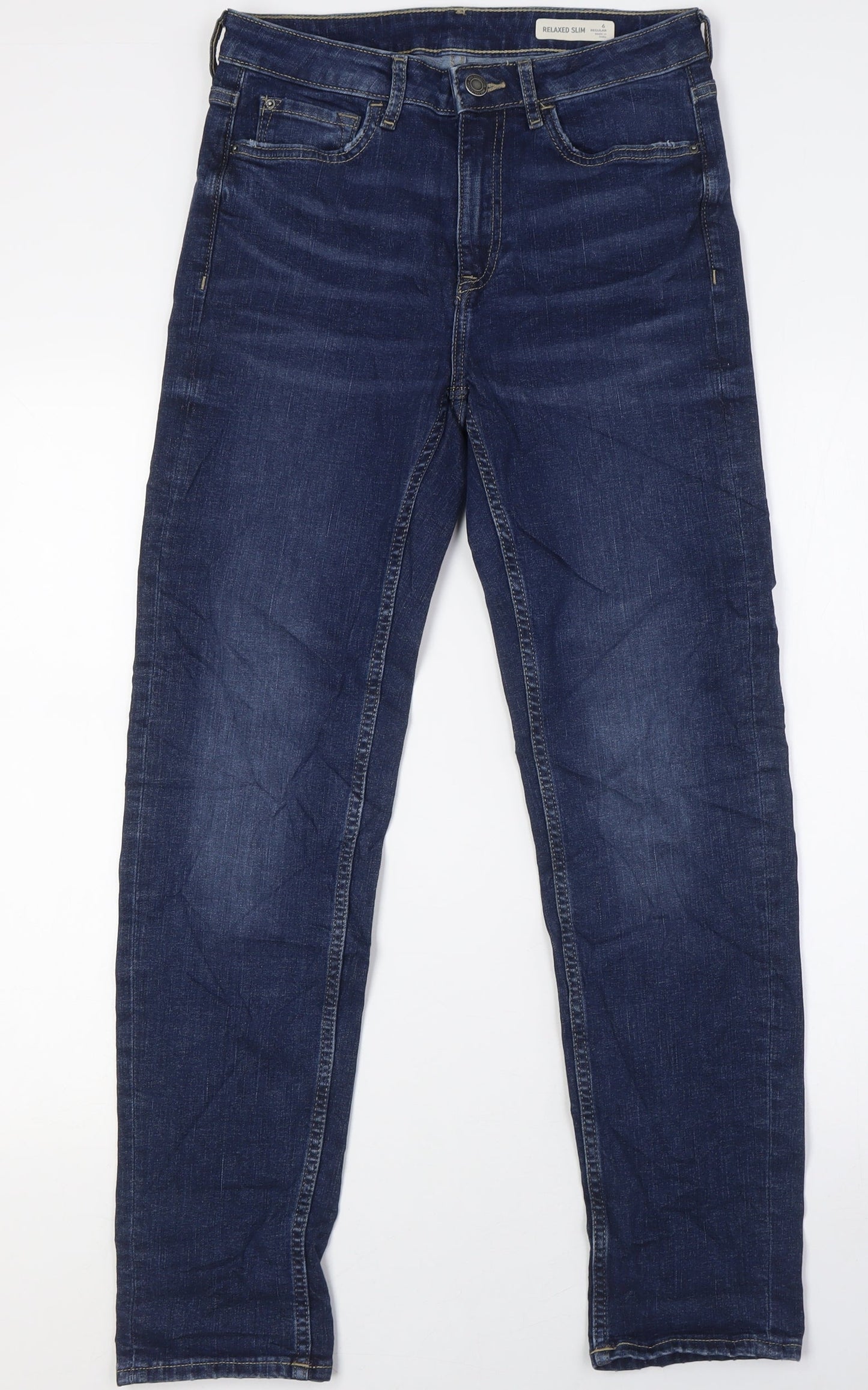 Womens UK Size 6 Marks and Spencer Relaxed Fit Skinny Blue Jeans