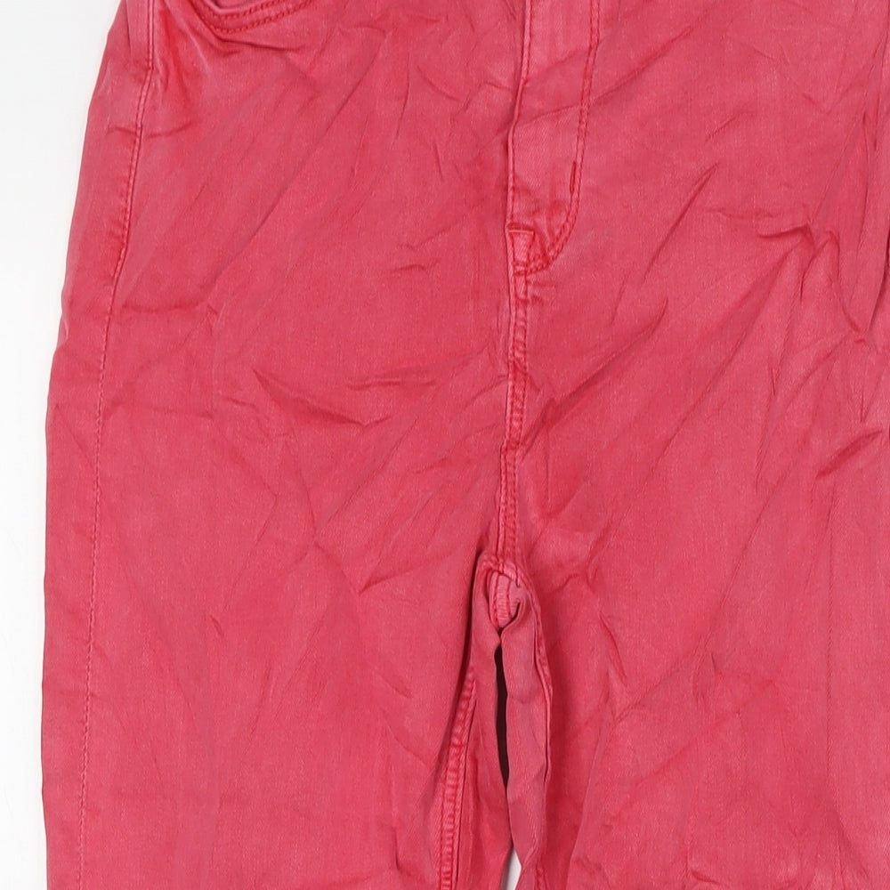 Womens UK Size 10 Marks and Spencer Regular Fit Cropped Red Jeans
