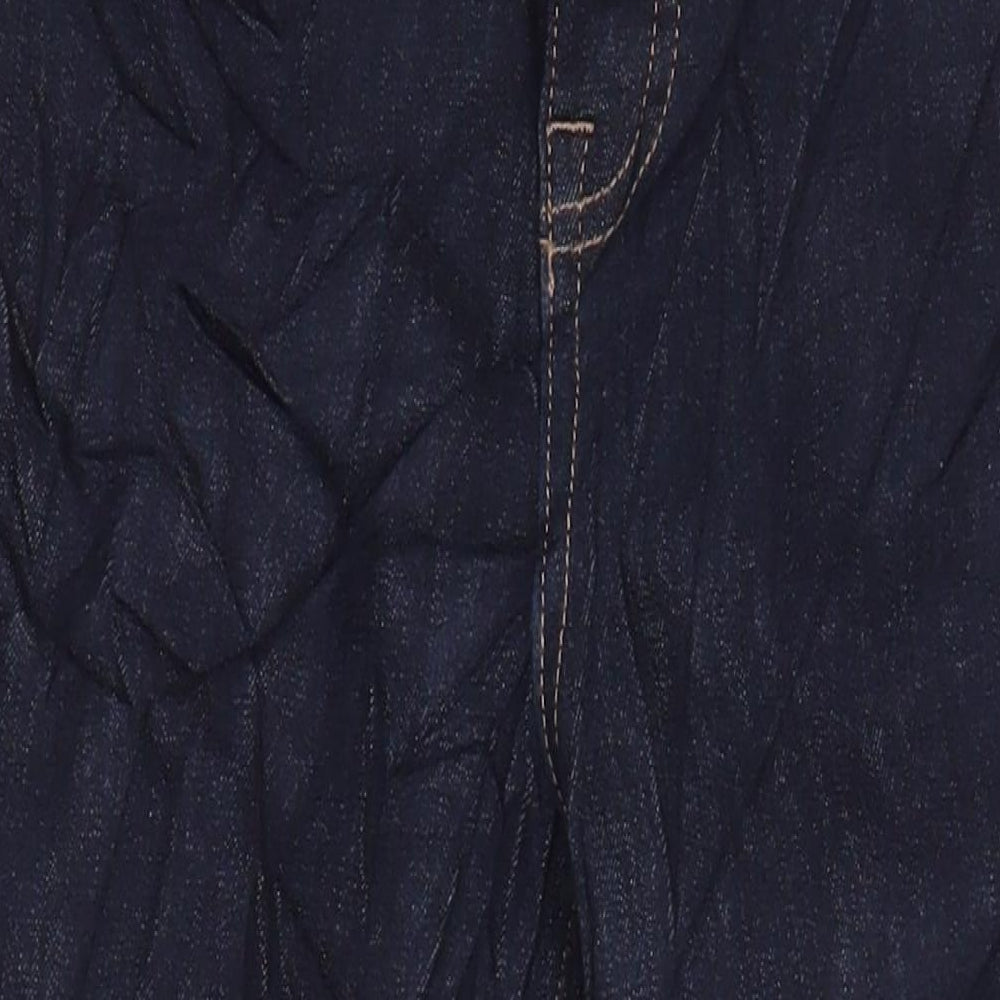 M&S Womens Blue Cotton Skinny Jeans Size 12 L28 in Regular