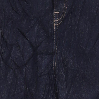M&S Womens Blue Cotton Skinny Jeans Size 12 L28 in Regular