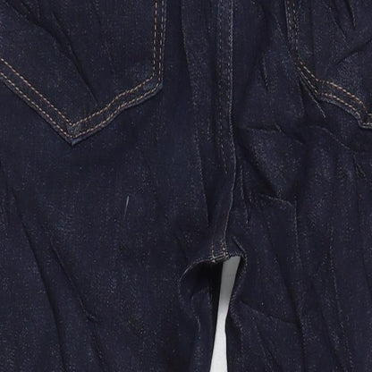 M&S Womens Blue Cotton Skinny Jeans Size 12 L28 in Regular