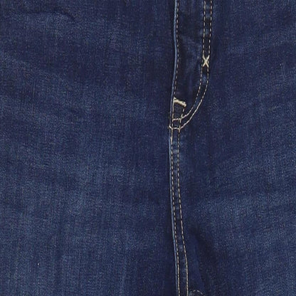 M&S Womens Blue Cotton Skinny Jeans Size 12 L28 in Regular