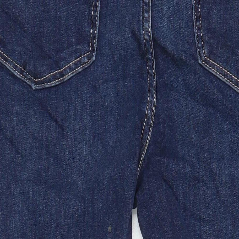 M&S Womens Blue Cotton Skinny Jeans Size 12 L28 in Regular